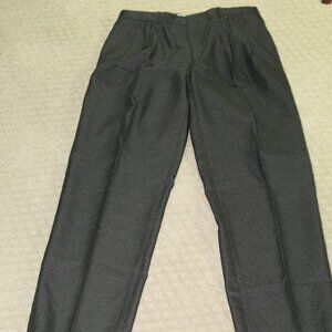 Vintage 80s Habersham Road Men's 33x32 Polyester Rayon Pleated Front Dress Pants